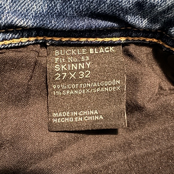 Buckle Black Skinny Jeans size 27 x 32 light wash - Picture 6 of 7